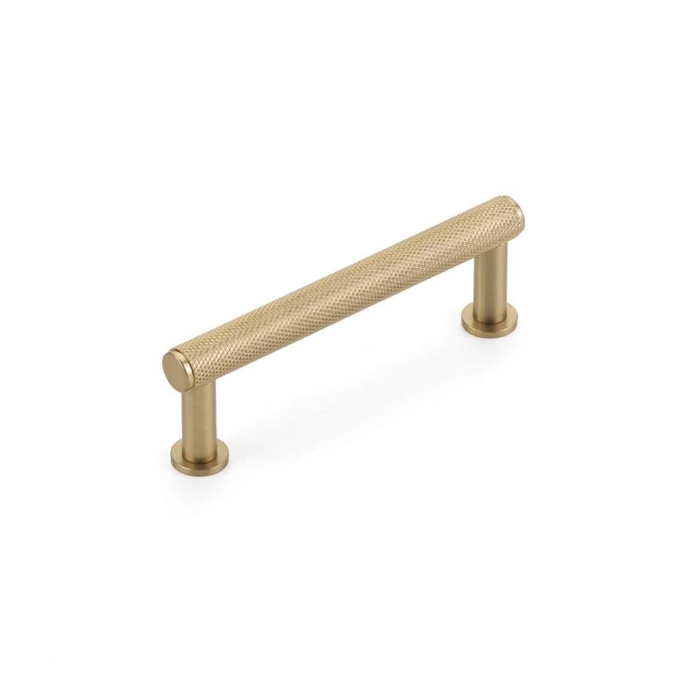 Pub House, Pull, Knurled, Signature Satin Brass, 3-1/2'' cc