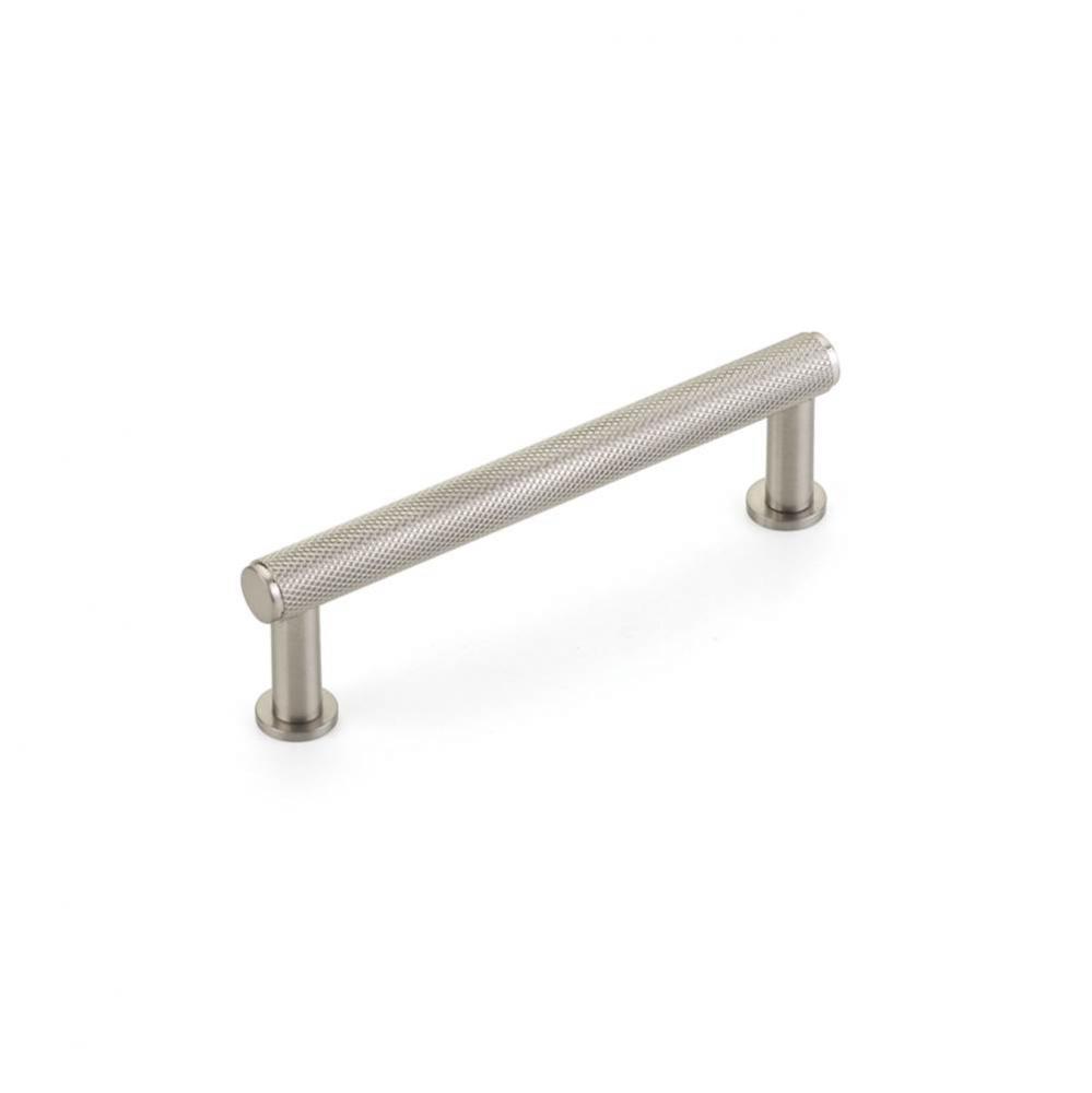 Pub House, Pull, Knurled, Brushed Nickel, 4'' cc