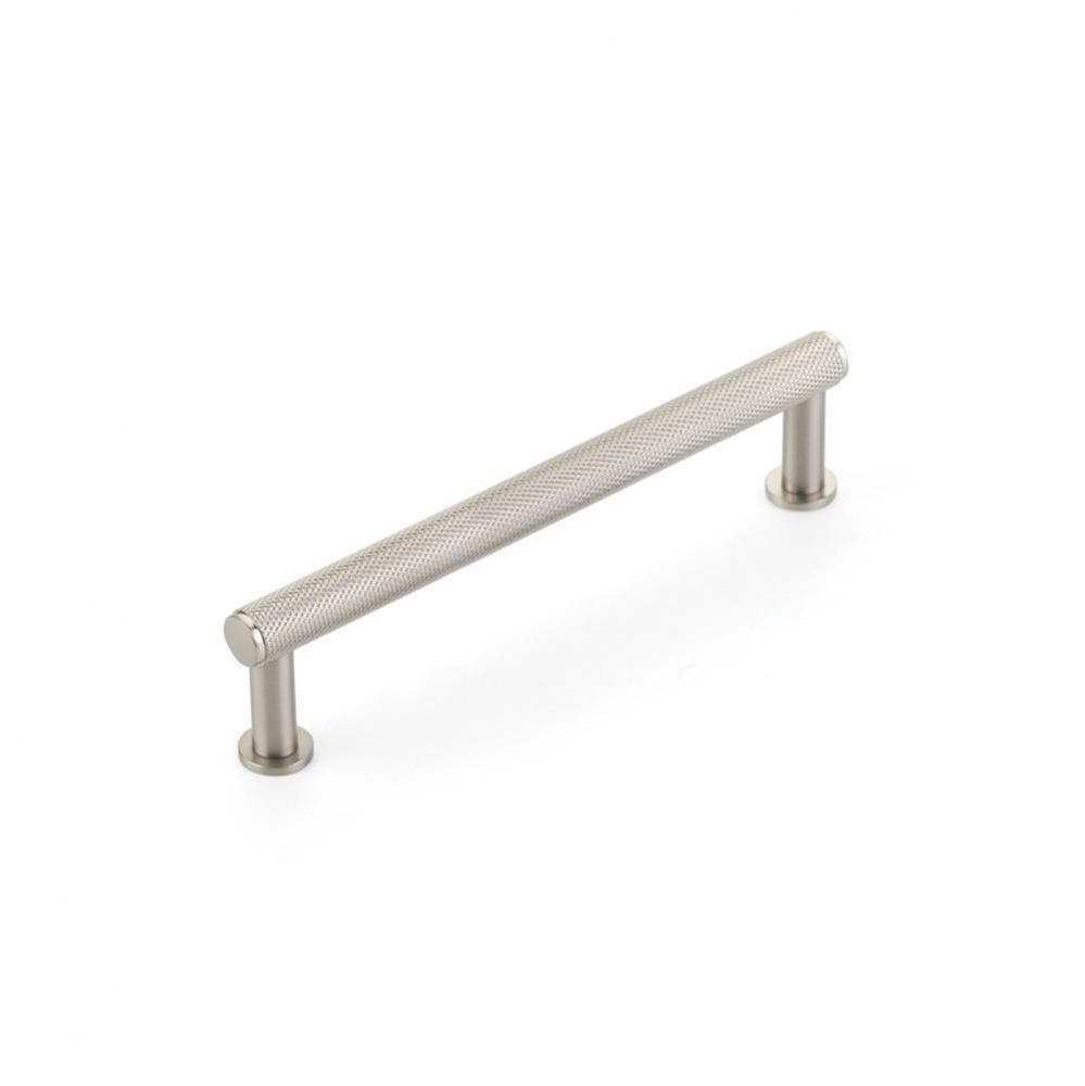 Pub House, Pull, Knurled, Brushed Nickel, 5'' cc