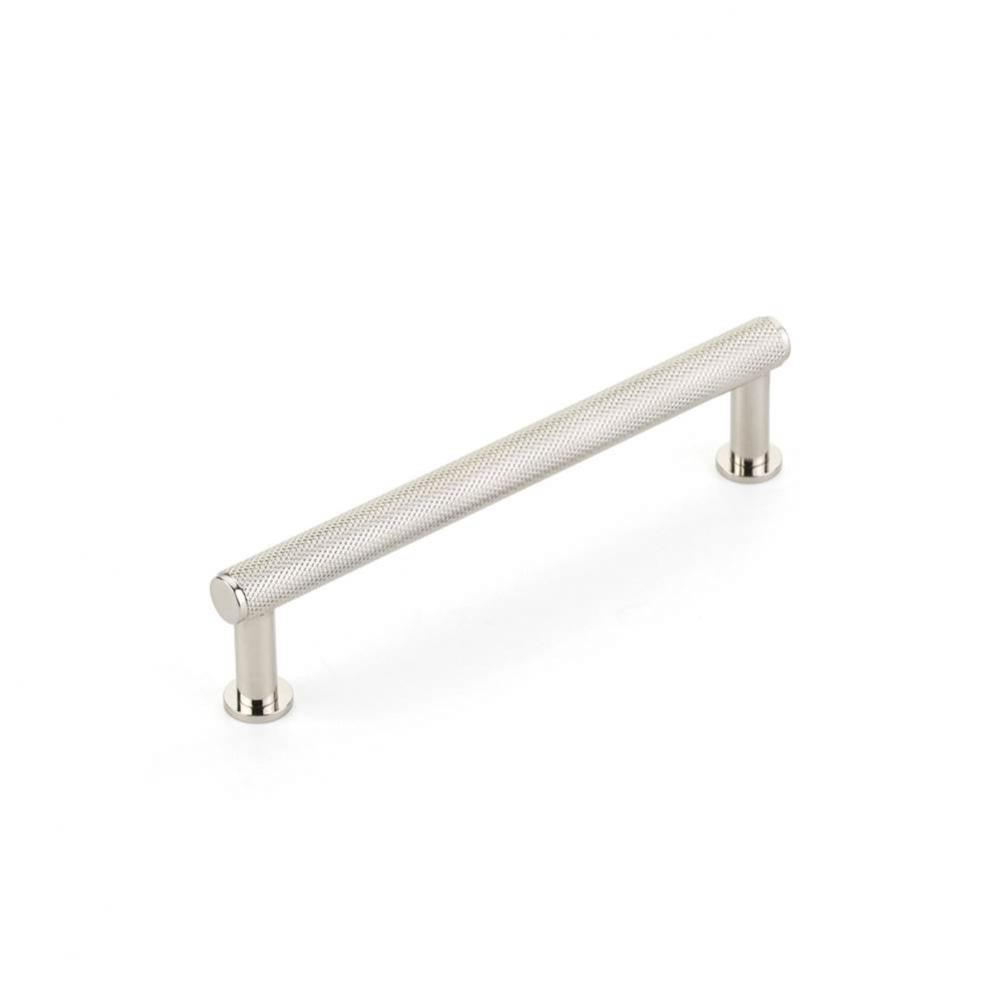 Pub House, Pull, Knurled, Polished Nickel, 5'' cc