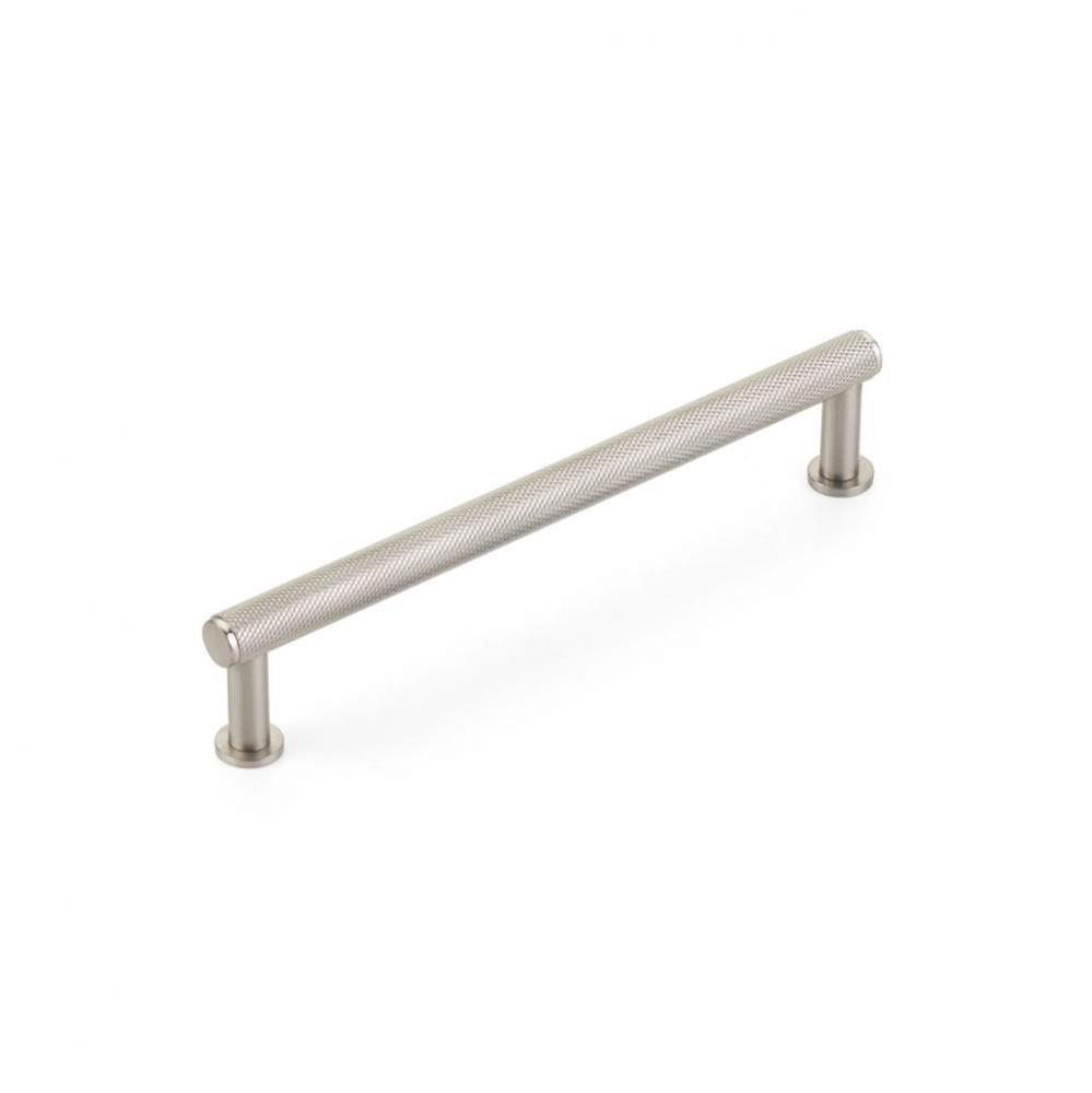 Pub House, Pull, Knurled, Brushed Nickel, 6'' cc