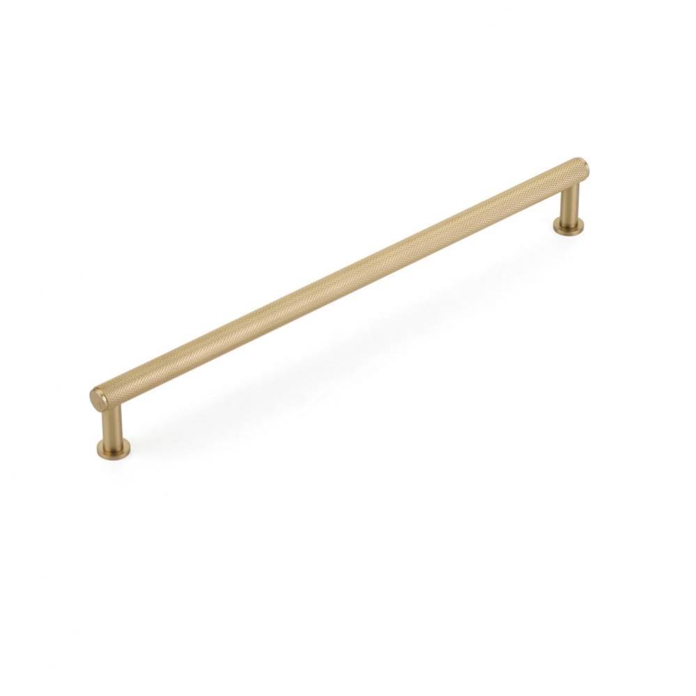 Pub House, Pull, Knurled, Signature Satin Brass, 10'' cc