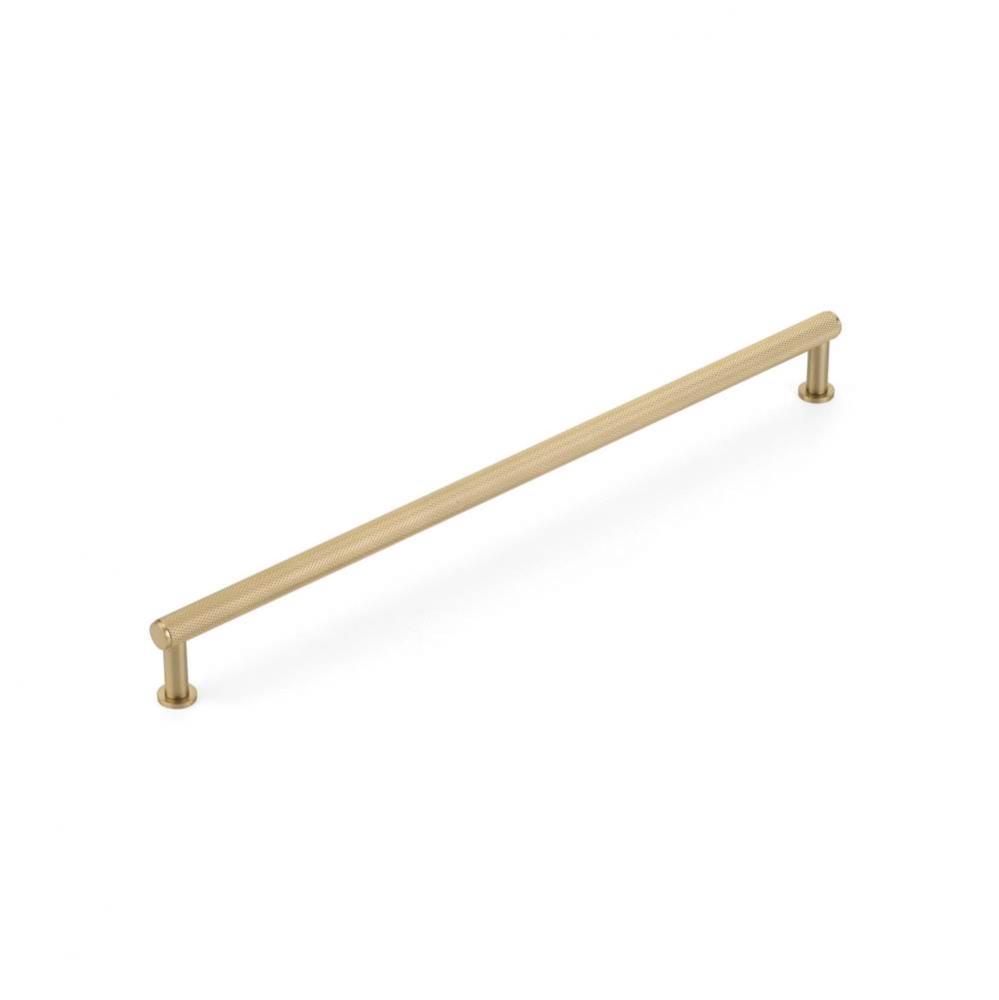 Pub House, Pull, Knurled, Signature Satin Brass, 12'' cc