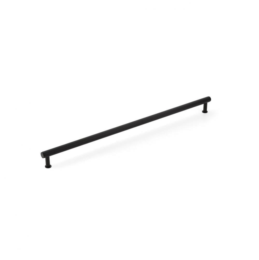 Pub House, Appliance Pull, Knurled, Matte Black, 24'' cc