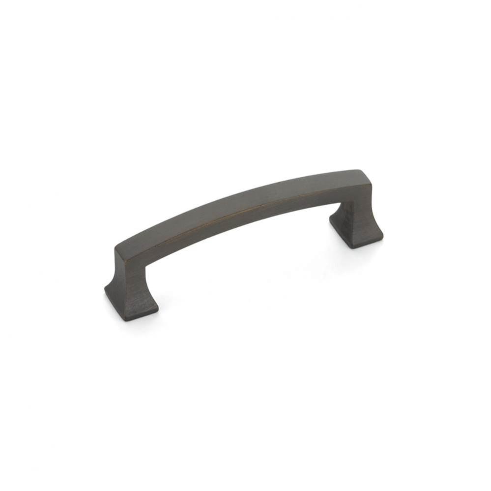 Pull, Arched, Ancient Bronze, 3-1/2'' cc