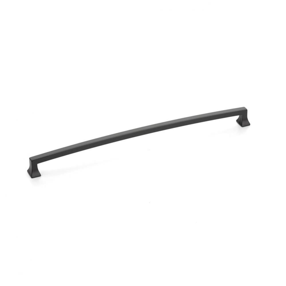 Pull, Arched, Matte Black, 12'' cc