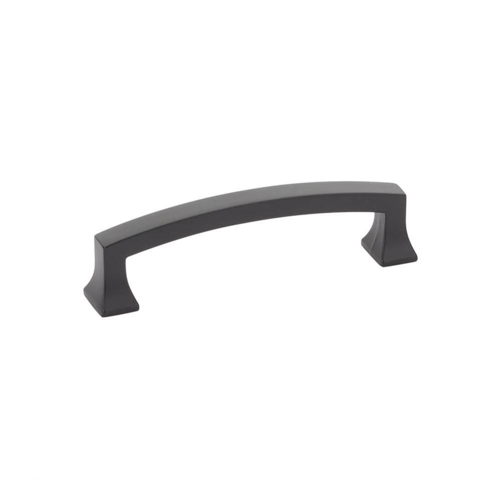 Pull, Arched, Matte Black, 4'' cc