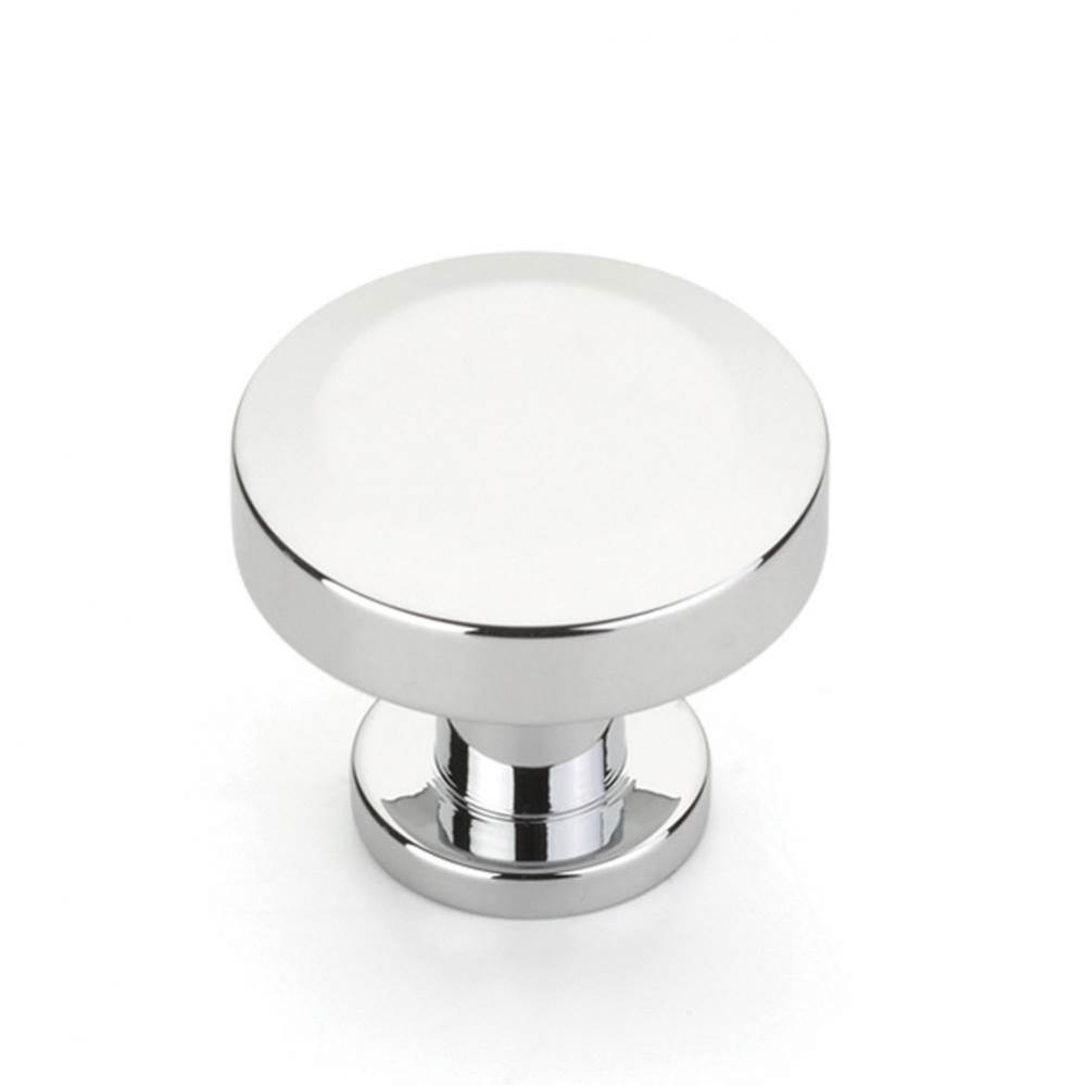 Round Knob, Polished Chrome, 1-1/4'' dia