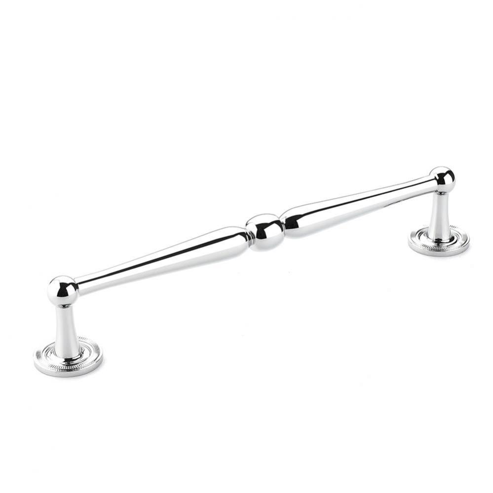 Pull, Knurled Footplate, Polished Chrome, 8'' cc