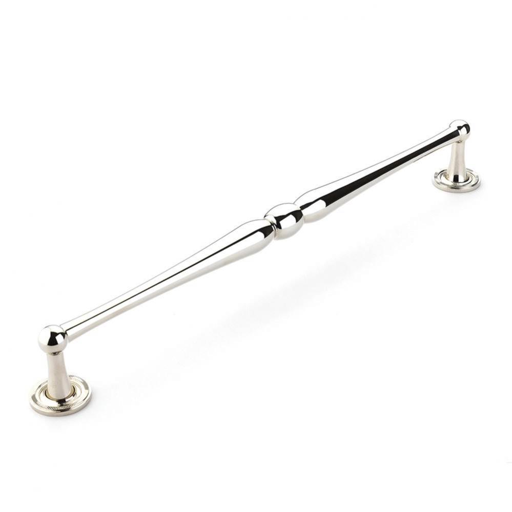 Pull, Knurled Footplate, Polished Nickel 15'' cc