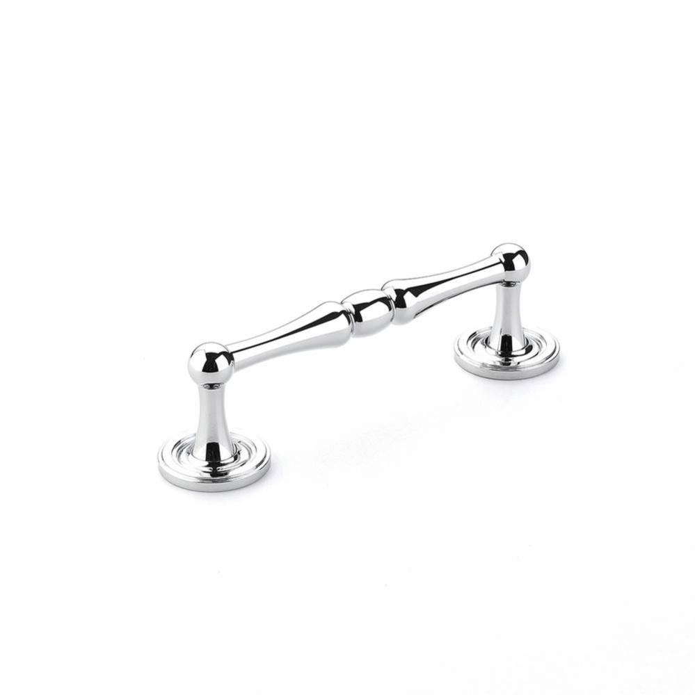 Pull, Plain Footplate, Polished Chrome 4'' cc