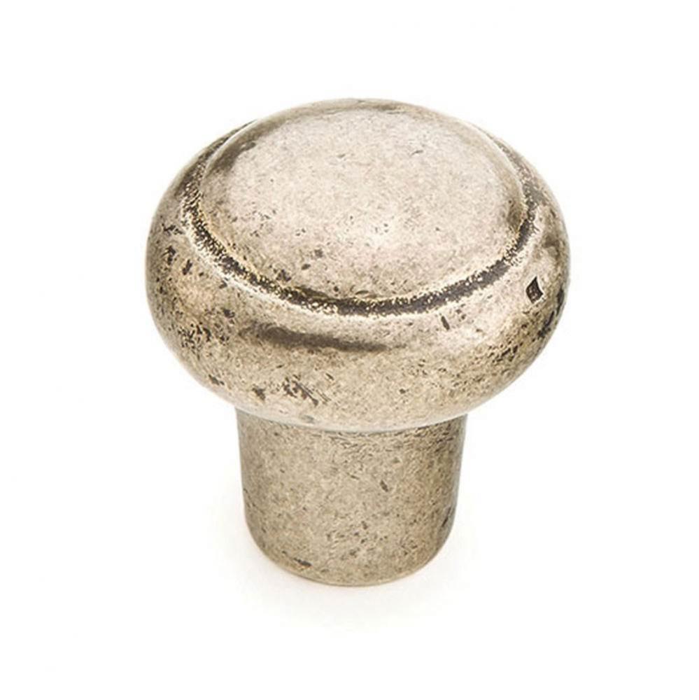 Knob, Round, Italian Nickel, 1-3/8'' dia