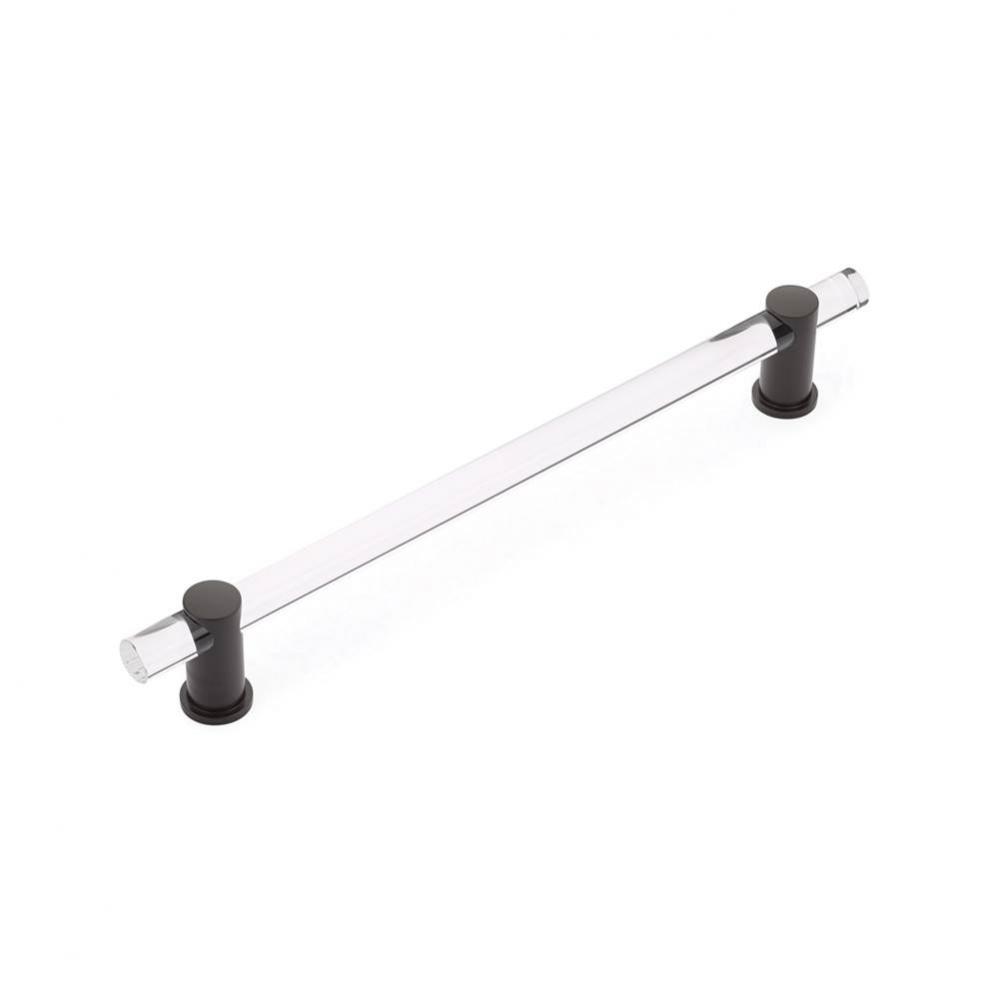 Concealed Surface, Appliance Pull, NON-Adjustable Clear Acrylic, Oil Rubbed Bronze, 12''