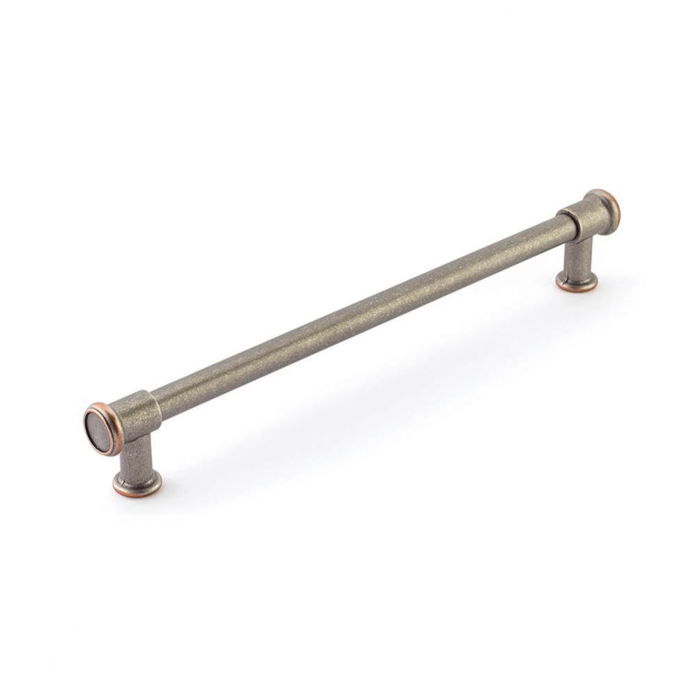 Steamworks Appliance Pull,12'' Cc,Distressed Pewter/Copper