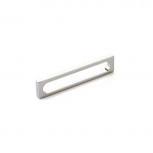 Schaub and Company 10033-PN - Pull, Modern Oval Slot, Polished Nickel, 5'' cc