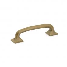 Schaub and Company 206-BBZ - Pull, Square Bases, Brushed Bronze, 4'' cc