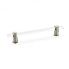 Schaub and Company 406-15 - Pull, Adjustable clear Acrylic, Satin Nickel, 6'' cc