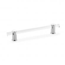 Schaub and Company 406-26 - Pull, Adjustable clear Acrylic, Polished Chrome, 6'' cc