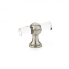 Schaub and Company 411-15 - T-Knob, Adjustable Clear Acrylic, Satin Nickel, 2''