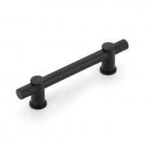 Schaub and Company 424-MB/PN - Fonce,Bar Pull,4'' Cc With Matte Black Bar And Polished Nickel Stems