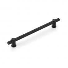 Schaub and Company 428-MB/PN - Fonce,Bar Pull,8'' Cc With Matte Black Bar And Polish Nickel Stems