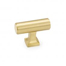 Schaub and Company 473-SB - T-Pull, Satin Brass, 1/2''