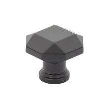 Schaub and Company 531-MB - Knob, Faceted, Matte Black, 1-1/4'' dia