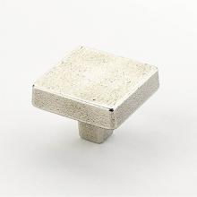 Schaub and Company 815-PWB - Knob, Square, Polished White Bronze, 1-3/4'' dia