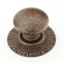 Schaub and Company 970-HLB - Knob with backplate, Highlighted Bronze, 1-1/4'' dia