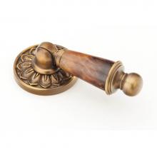 Schaub and Company 989-PEN/ED - Tiger Penshell,Brass Pendant Pull With Penshell Inlay In Estate Dover