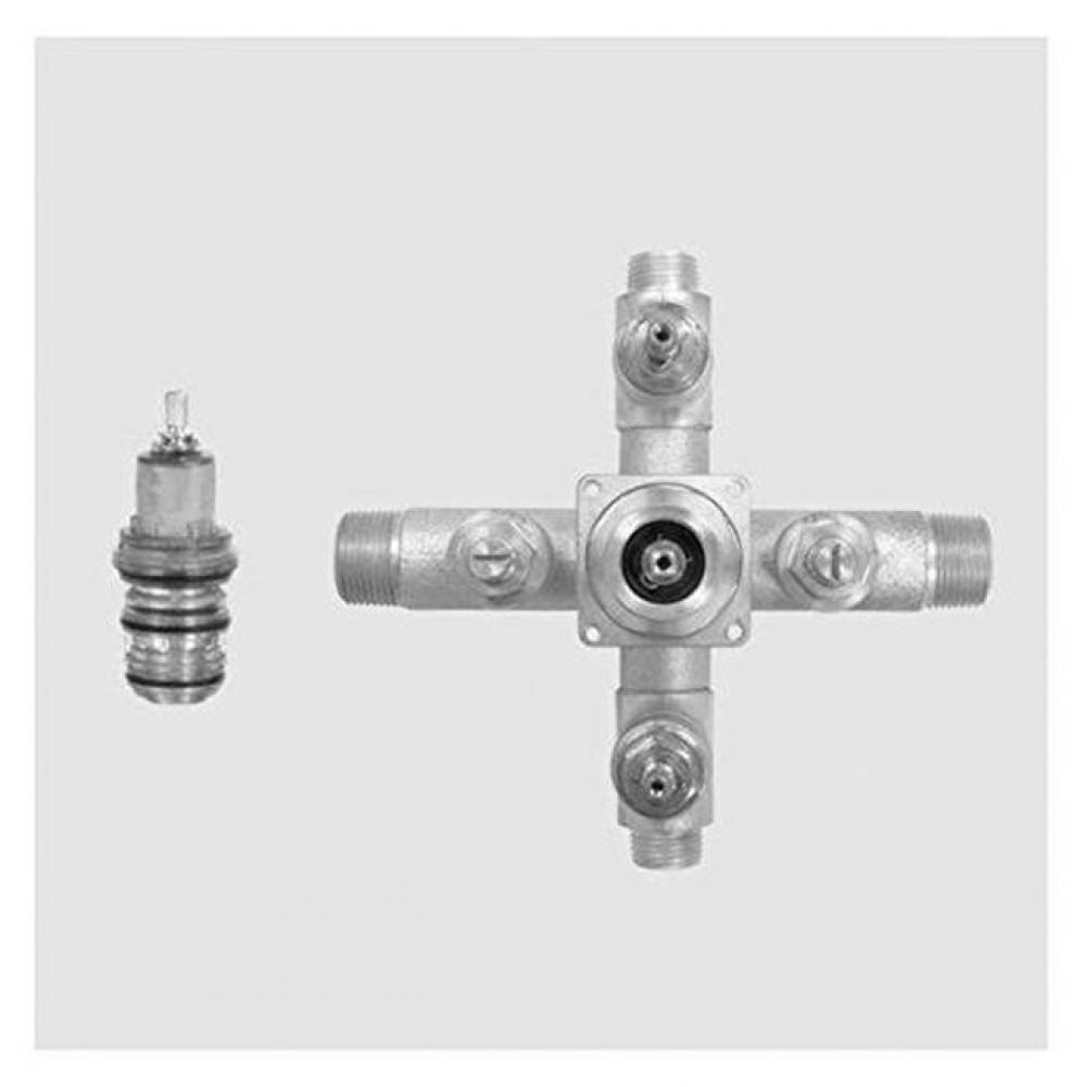 1/2'' Thermostatic Rough Valve, Two Volume Control