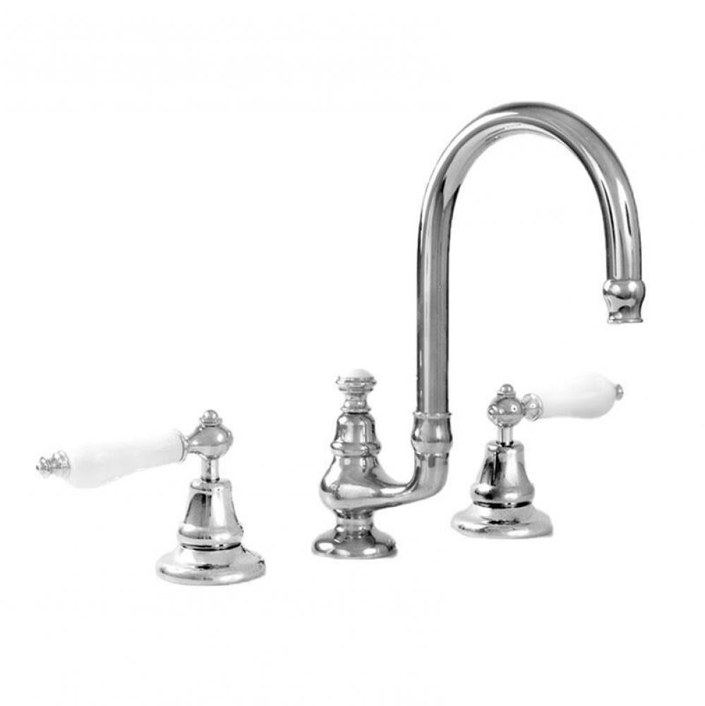 Sancerre Petite Widespread Lavatory Set with 485 Porcelain Lever in Polished Chrome