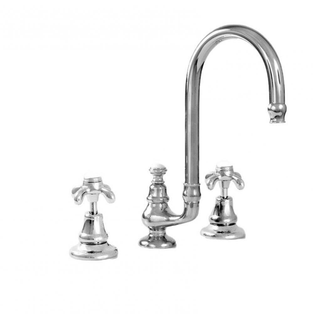 Sancerre Grand Widespread Lavatory Set with 481 Drop Cross Handle in Polished Chrome