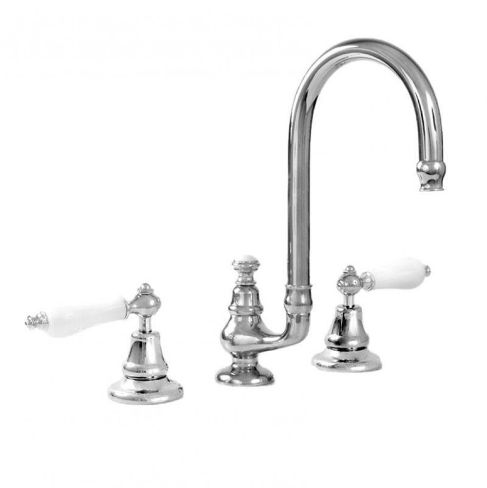 Sancerre Grand Widespread Lavatory Set with 485 Porcelain Lever in Polished Chrome