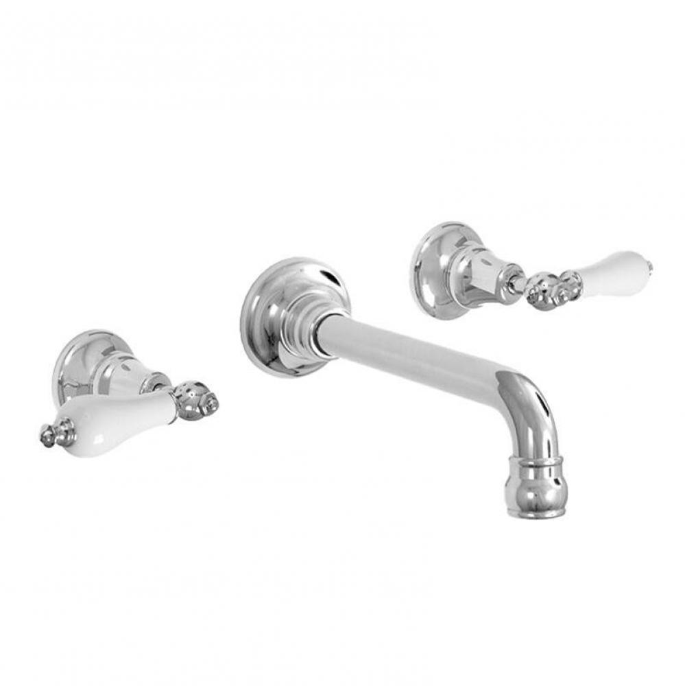 Rutherford Wall/Vessel Lavatory Trim with 485 Porcelain Lever in Polished Chrome