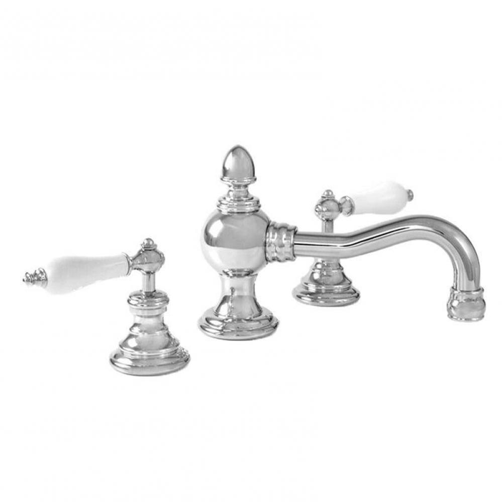 Cote D'Or Widespread Lavatory Set with 025 Porcelain Lever in Polished Chrome