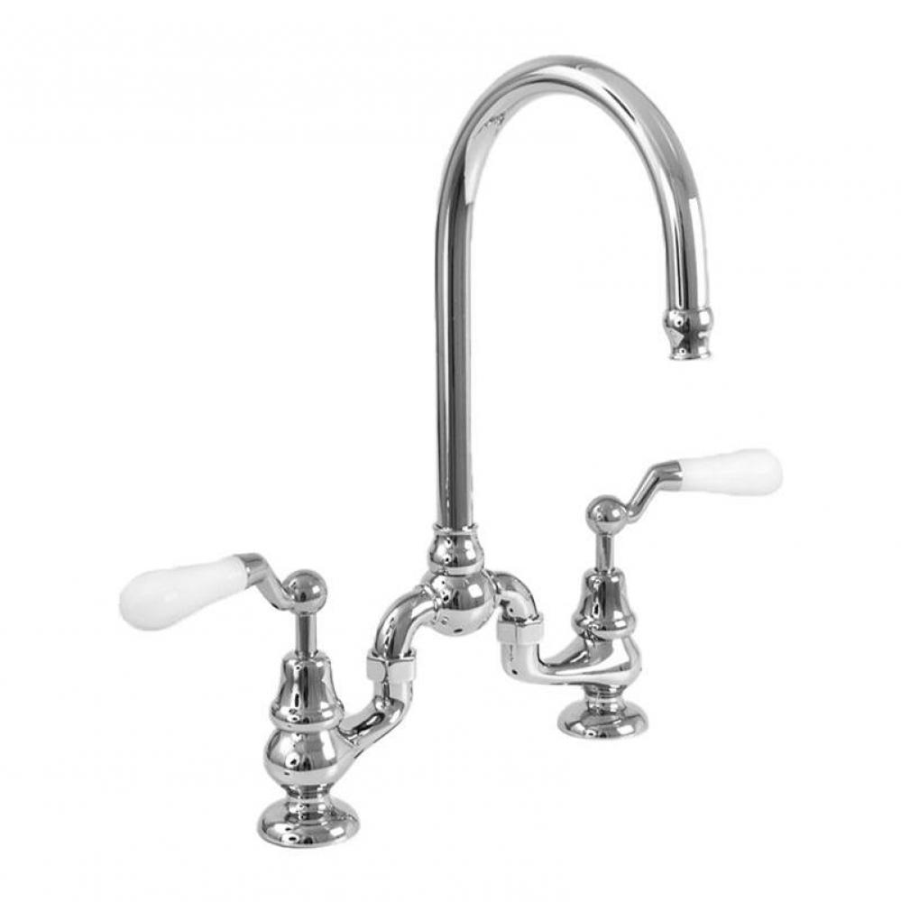 Sancerre Bridge Kitchen/Bar Faucet with 482 Offset Lever in Polished Chrome