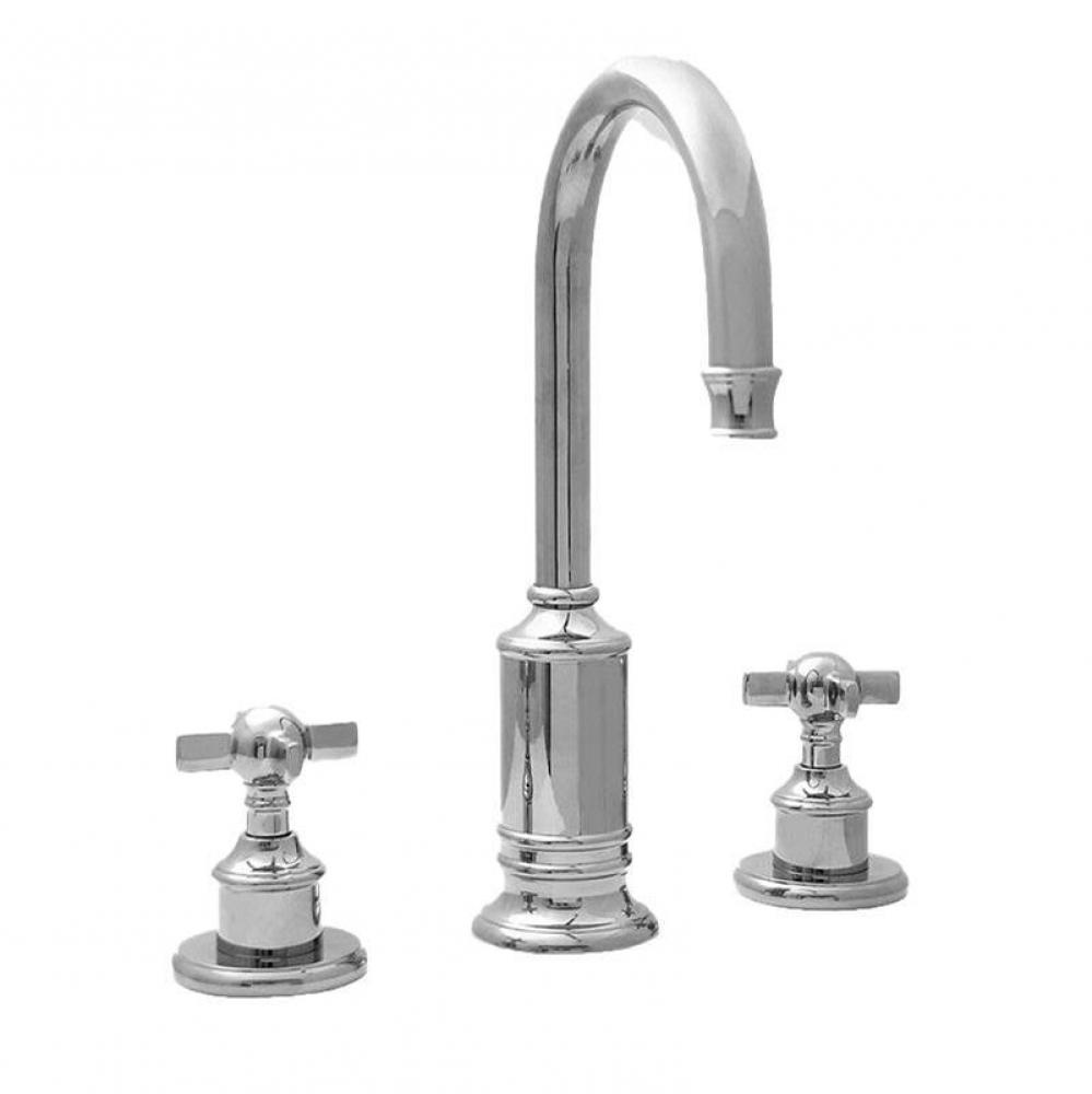 Margaux Tall Widespread Lavatory Set with 157 Cross Handle in Polished Chrome