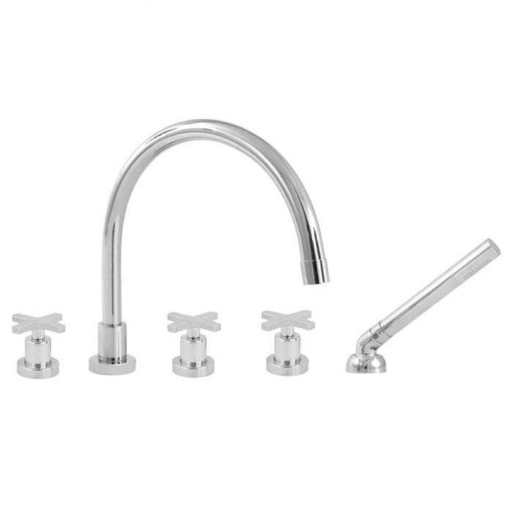 Roman Tub Set TRIM with Deckmount Handshower CARINA-X CHROME .26