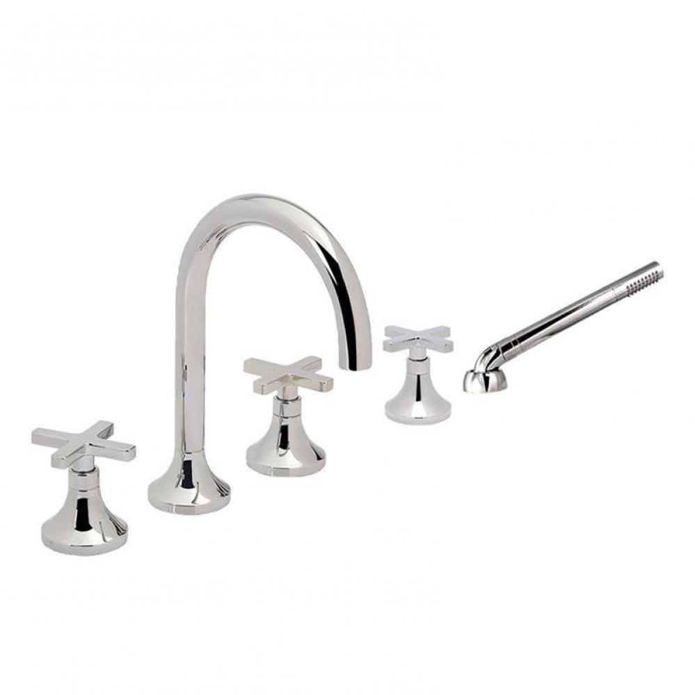 Roman Tub Set TRIM with Deckmount Handshower CAPELLA-X CHROME .26