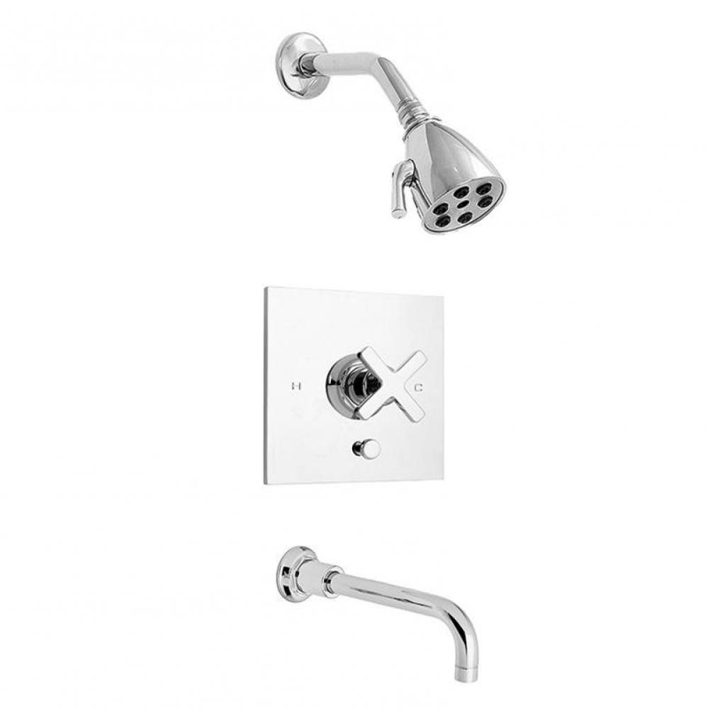 310 Tribeca-X Pressure Balanced Tub & Shower Set Complete, Chrome