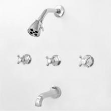 Sigma 1.300933T.26 - 3 Valve Tub & Shower Set TRIM (Includes HAF and Wall Tub Spout) SALEM CHROME .26