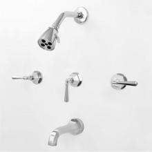 Sigma 1.301033T.26 - 3 Valve Tub & Shower Set TRIM (Includes HAF and Wall Tub Spout) WINDHAM CHROME .26