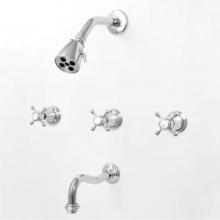 Sigma 1.355533.26 - 350 St. Michel 3 Valve Tub/Shower Set