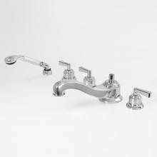 Sigma 1.629393T.33 - Roman Tub Set TRIM with Deckmount Handshower MODERNE UNCOATED POLISHED BRASS .33