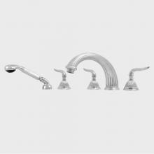 Sigma 1.320293T.33 - Roman Tub Set TRIM with Deckmount Handshower JEFFERSON ELITE II UNCOATED POLISHED BRASS .33