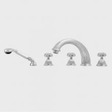 Sigma 1.324093T.33 - Roman Tub Set TRIM with Deckmount Handshower MADISON ELITE UNCOATED POLISHED BRASS .33