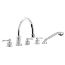 Sigma 1.255393T.33 - Roman Tub Set TRIM with Deckmount Handshower REGENT UNCOATED POLISHED BRASS .33