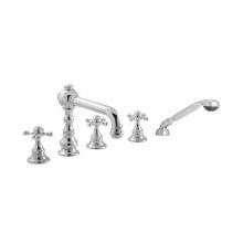 Sigma 1.276293T.33 - Roman Tub Set TRIM with Deckmount Handshower TREMONT-X UNCOATED POLISHED BRASS .33