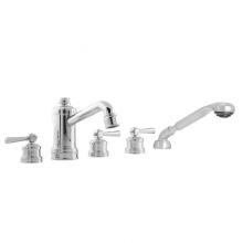 Sigma 1.285393T.33 - Roman Tub Set TRIM with Deckmount Handshower REGENT UNCOATED POLISHED BRASS .33